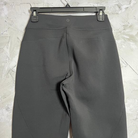 Lululemon Smooth Fleece Jogger Pants Size 2 Black High Rise Cozy Athleisure - Picture 6 of 8